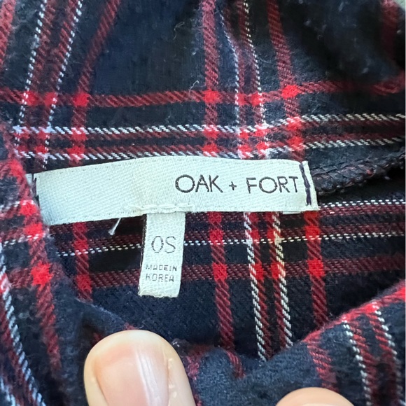 OAK + FORT plaid button down - Picture 4 of 9